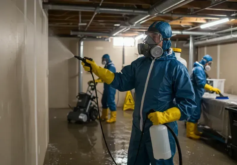 Basement Sanitization and Antimicrobial Treatment process in Crossville, TN